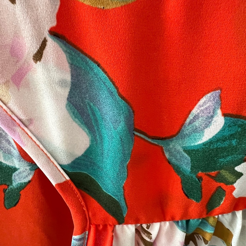 CAbi Manet Orange Floral Sleeveless Top - Picture 3 of 3